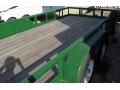 Green 18ft Tandem Axle Pipe Utility  -  Wood Deck with Spare Tire