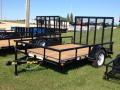 10ft Black Trailer With Wood Decking