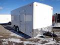 16ft Enclosed Cargo Trailer Flat Front in White
