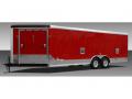 RED 26FT SNOWMOBILE TRAILER W/FUEL DOORS