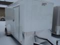 12FT White Flat Front  Enclosed Cargo 