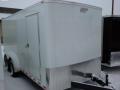 16FT  WHITE FLAT FRONT ENCLOSED CARGO TRAILER