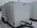 14FT  Enclosed Cargo White Flat Front