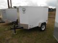 6FT WHITE ENCLOSED CARGO WITH SINGLE REAR DOOR