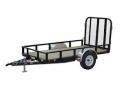 10FT SINGLE AXLE WITH GATE-BLACK FRAME W/WOOD DECK