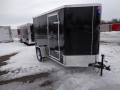 10ft Enclosed Cargo Trailer - Black with Ramp 