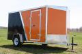 12ft Enclosed Cargo Trailers  -  Harley Colors - Orange and B lack