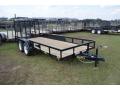 Black Steel Frame with Wood Deck Tandem Axle  14ft  Utility Trailer
