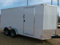 16FT WHITE ENCLOSED TRAILER WITH V-NOSE