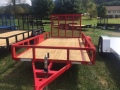 Red 12ft  Wood Deck Utility trailer