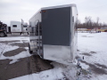 14ft Enclosed Cargo Trailer Charcoal V-Nose with Side Door