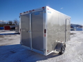 14ft Enclosed Cargo Trailer - Pewter Double Rear Doors
