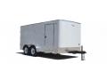 White 22ft Enclosed Cargo Trailer with Awning