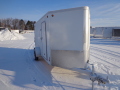 12ft V Enclosed Cargo trailer  w/White Vinyl Walls