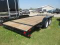 18ft Black Steel Frame with Wood Deck  and Two 3,500# EZ Lube Axles w/1 Elec. Brake