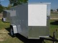 White 8ft Cargo w/ Rear Ramp Door with Spring Assist