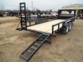 20FT GN Pipe Top Utility - Black Steel Frame and PT Wood Floor and Stand Up Ramps