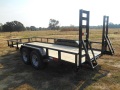 18ft Equipment Trailer w/Stand Up Ramps