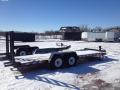 20ft wood deck flatbed trailer 2-7000lb axles