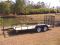 16ft  Pipe Top Utility Trailer w/Tie Downs