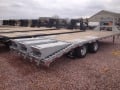 Grey 20+5ft Gooseneck Flatbed G.V.W.R. 14,000#-Black Steel Frame Wood Deck