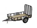 8FT UTILITY TRAILER, PIPE TOP RAILS, GATE 