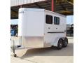 White  2 H  Aluminum BP-V-nose with Double Rear Doors 
