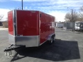 14ft RED v-nose cargo trailer w/ramp