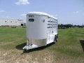 White 14ft Bumper Pull Trailer with Rounded Front/Window