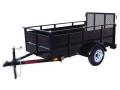 12FT SINGLE AXLE UTILITY, SOLID SIDES, GATE 