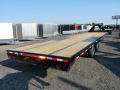 Gooseneck 40ft Straight Deck Flatbed Trailer w/Slide in Ramps