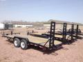20ft flatbed trailer w/dovetail and stand up ramps