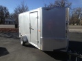 12ft Silver V-nose enclosed trailer-rear ramp door