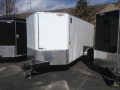 18ft v-nose enclosed cargo trailer-white 