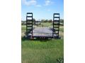 Black 20ft Equipment Trailer w/Stand Up Ramps