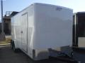 16FT WHITE FLAT FRONT WITH REAR RAMP DOOR