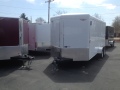 White 16ft  V-nose enclosed trailer