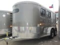 beige 2 horse trailer w/ drop windows 