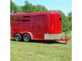 Red 2H BP with Rounded Front with window, Single Rear Door, Slant Load