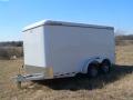 White Flat Front Cargo Trailer 14ft w/ 2-5200# Axles