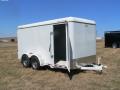 White 16ft Cargo Trailer With Double Rear Doors