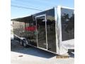 Black Flat Front 24ft Race Trailer with Canopy-Loaded Features