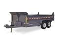 14ft Low Profile Dump Trailer with Ramps and 2 Foot Sides