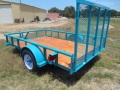 10ft Utility Trailer with Rampgate-Blue Steel Frame w/Wood Deck