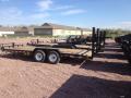 20FT DOVETAIL FLATBED TRAILER WITH STAND UP RAMPS