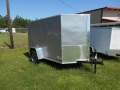 8ft SILVER CARGO TRAILER WITH DOUBLE REAR DOORS