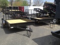 10ft Solid side utility trailer-black frame wood deck
