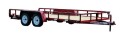 Red 14ft Tandem Axle Steel Utility  