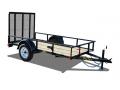 8ft Utility Trailer w/Spare Tire Mount 