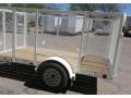 10ft White Expanded Metal Sides Utility Trailer